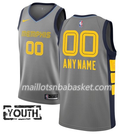 Maillot Enfant Memphis Grizzlies Personnalisable 2018-19 Nike City Edition Gris Swingman